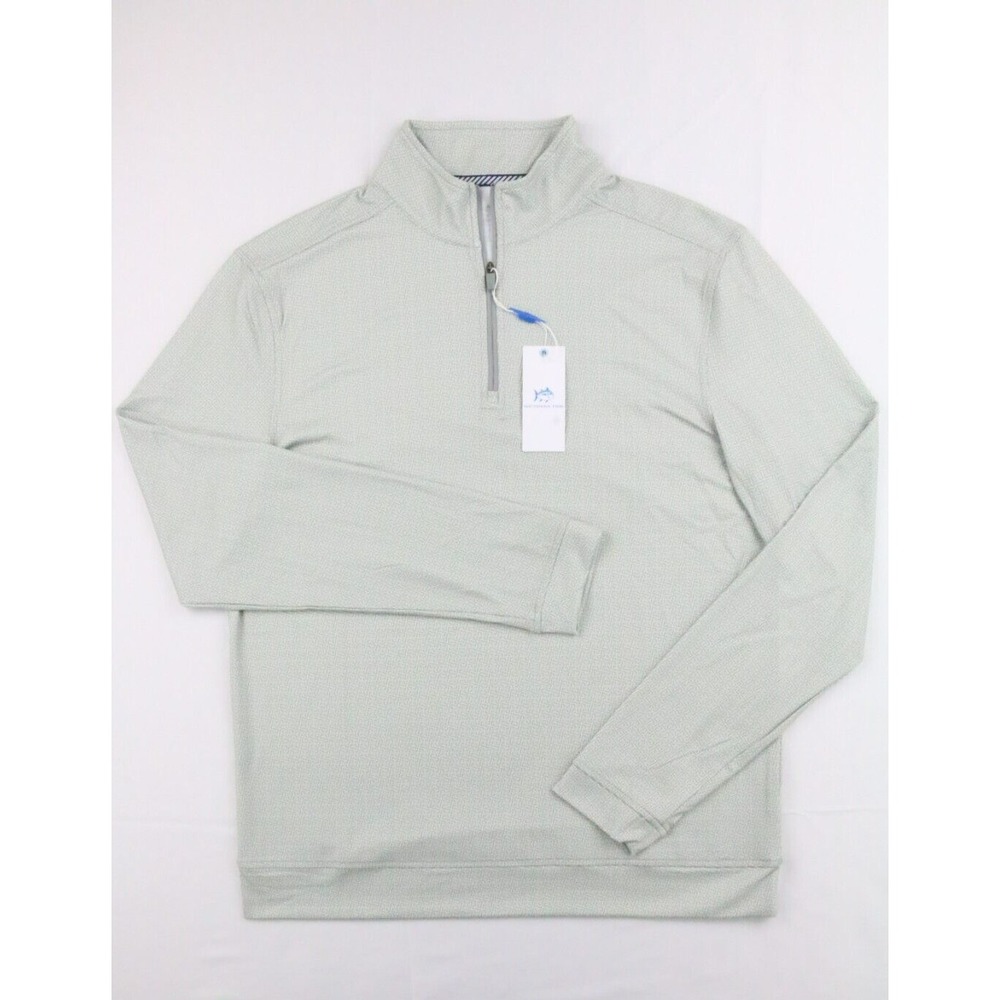 Southern Tide Steel Grey Pine Ridge Cruiser 1/4 Zip Long Sleeve Shirt Skipjack
